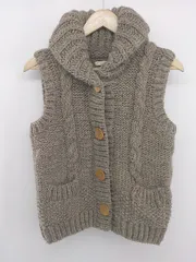 ◇ ◎ liflattie ships リフラティ シップス シンプル ウール ニット ベスト ブラウン系 レディース E  【1305250023113】