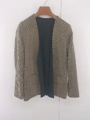 ◇ Andemiu アンデミュウ リバーシブル ガンクラブ 長袖 ノーカラー ジャケット サイズS ブラック ベージュ レディース E  【中古】 【1305250028422】のサムネイル