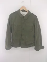 ◇ green label relaxing UNITED ARROWS フロントボタン ジップ 長袖 ジャケット サイズS カーキ メンズ E  【中古】 【1305250027906】