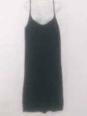 ◇ rps アールピーエス シンプル ケーブル編み 膝下丈 ニット キャミソールワンピース サイズM ブラック レディース E  【中古】 【1305250032450】