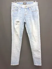 ◇ d-id ディーアイディー カジュアル ダメージ加工 デニムパンツ サイズ表記なし ブルー レディース E  【1305290001911】