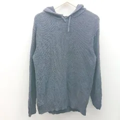  UNITED ARROWS フード付き メッシュ ワッフル リブ編み ストレッチ 長袖 パーカー サイズＭ ネイビー レディース  【1305290003717】のサムネイル