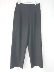 ◇ NATURAL BEAUTY BASIC ワイドシルエット ワンタック入り 大人っぽい ストレートパンツ サイズＭ ブラック レディース E  【1305290004349】