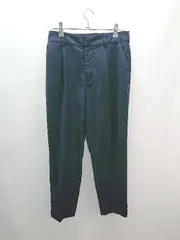 ◇ nano universe ワンタック センタープレス ストレッチ ウエストゴム パンツ サイズXS ネイビー系 レディース E  【1305290005179】