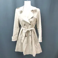 ◇ URBAN RESEARCH ROSSO ロッソ ダブルボタン 裏地 シンプル オシャレ 長袖 コート サイズS ベージュ系 レディース E  【1305290004899】