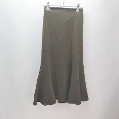 ◇ DHOLIC ディーホリック マーメイド シンプル 厚手 ロング フレア スカート サイズ表記なしL相当 ブラウン レディース E  【1305290006695】のサムネイル