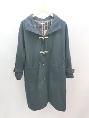 ◇ 新品 sandy サンディー ボタン 起毛 裏地 シンプル オシャレ 秋冬物 長袖 コート サイズF ネイビー系 レディース E  【1305290006220】