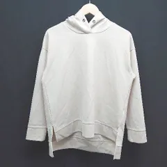 ◇ NAVY ネイビー フード シンプル ストレッチ 無地 オシャレ 長袖 パーカー サイズF クリーム系 レディース E  【1305290007852】のサムネイル