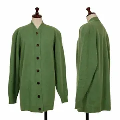 ヨシエイナバyoshie inaba カシミヤニットカーディガン 緑M位