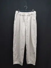 ◇ studio CLIP スタディオクリップ ウエストゴム 厚手 ストレート ストレッチ パンツ サイズL グレー レディース E  【1305290010463】