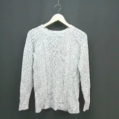 ◇ Gap ギャップ クルーネック ケーブル リブ ローゲージ 長袖 セーター サイズS ブルー系 レディース E  【1305290010760】