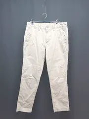 ◇ Gap ギャップ フロントボタン ストレートタイプ フロントジッパーフライ パンツ サイズSLIM ベージュ レディース E  【1305290010715】