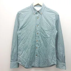 ◇ beauty＆youthUNITED ARROWS フロントボタン ストレッチ ラウンドカット 長袖 シャツ サイズS ブルー レディース E  【1305290011408】