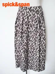 spick&span　スピックアンドスパン　レオパードアンブレラスカート　定価 18700円　Mサイズ　３８　ブラウン　ベージュ　ライトベージュ　ロング　可愛い　おしゃれ　送料込み　6461769