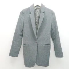 ◇ EGOIST ｶｼﾞｭｱﾙ シンプル 上品 長袖 メルトン生地 コート サイズ1 グレー レディース E  【1305290014874】