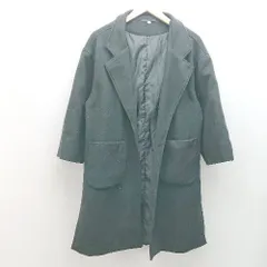 ◇ mangrove ｶｼﾞｭｱﾙ トラッド 長袖 メルトン生地 ノーボタン コート サイズM ﾌﾞﾗｯｸ レディース E  【1305290014867】