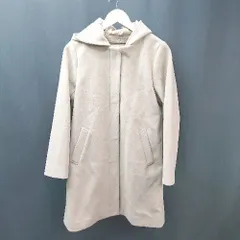 ■ GROBALWORK グローバルワーク ウーリーテック フード取り外し可 綺麗め 長袖 コート サイズＳ ベージュ レディース E  【1305290017059】