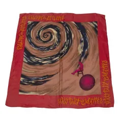 ジャンポールゴルチエJean Paul GAULTIER アートプリントスカーフ 赤茶他