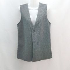 ◇ chacocloset チャコクローゼット 綺麗め 大人 生地薄手 ベスト サイズM チャコールグレー レディース E 【1305290017547】