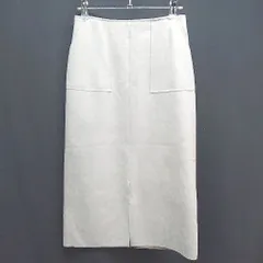 ◇ simplicite シンプリシテェ スリット 綺麗め 大人 ロング丈 タイト スカート サイズM ベージュ系 レディース E  【1305290018520】