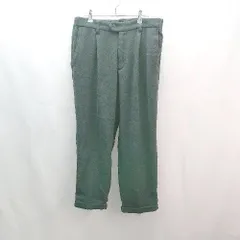 ◇ アダストリア チャックフック閉め 生地厚手 パンツ サイズL グリーン系 メンズ E  【1305290018346】