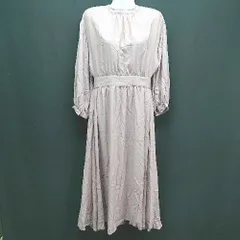 ◇ LAGUNAMOON きれいめ 裏地あり ウエスト切り替え 春コーデ 長袖 ロング丈 ワンピース サイズS ピンク レディース E  【1305290022831】