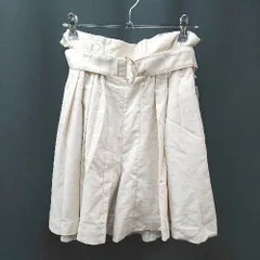 ◇ 新品 MISCH MASCH ミッシュマッシュ 裏地あり ウエストゴム 夏物 キュロットパンツ サイズM ベージュ系 レディース E  【1305290023586】