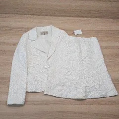◇ PROPORTION BODY DRESSING フォーマル 入学式　シンプル 膝丈 S スカートスーツ サイズ2 ホワイト レディース E  【1305290024712】