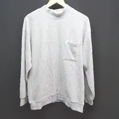 ◇ RAGE BLUE シンプル 綺麗め ハイネック ビジネス 長袖 コーデュロイニット トレーナー サイズM ﾗｲﾄｸﾞﾚｰ メンズ E  【1305290025429】