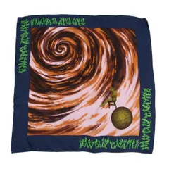 ジャンポールゴルチエJean Paul GAULTIER シルクアートプリントスカーフ 紺他