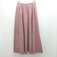 ◇ CLASSICAL ELF ウエストゴム カジュアル 綺麗め ふんわり ロング フレア スカート サイズL パープル系 レディース E  【1305290027256】