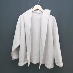 ◇ GLOBAL WORK グローバルワーク フード シンプル オシャレ ストレッチ 長袖 カーディガン サイズF グレー系 レディース E  【1305290028987】