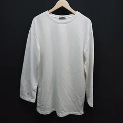 ◇ ZARA ザラ クルーネック シンプル 無地 オシャレ ストレッチ 薄手 長袖 トレーナー サイズS ホワイト系 メンズ E  【1305290029243】