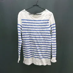◇ BEAUTY & YOUTH UNITED ARROWS Uネック ボーダー柄 シンプル 長袖 ロングtシャツ サイズ38 ホワイト系 レディース E  【1305290029861】