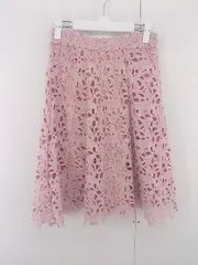 ◇ PROPORTION BODY DRESSING レース 膝丈 フレア スカート サイズ2 ピンク系 レディース E  【1305300004987】
