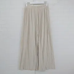 ◇ fifth フィフス ベロア調 プリーツ ワイド パンツ サイズS ベージュ レディース P  【1306020000242】