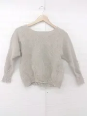 ◇ SLOBE IENA スローブ イエナ ウール ニット リブ 長袖 セーター ベージュ レディース P 【1306020000501】