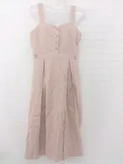 ◇ continuer de NICE CLAUP かわいい 甘め ロング プリーツ ワンピース サイズF ピンク レディース P  【1306020000457】