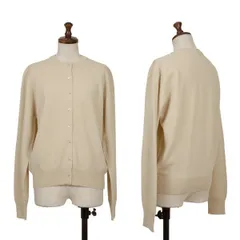 マーガレットハウエルMARGARET HOWELL ウール丸襟ニットカーディガン ベージュ2