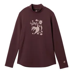 lecoqsportif(ルコック) モックネック長袖シャツ テニス 長袖Tシャツ (LN5FLT11L)、(WR00)ワインレッド