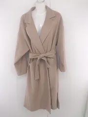 ■ ◎ fifth フィフス シンプル きれいめ ミックス 長袖 ロング コート サイズM ブラウン系 レディース E  【1306020007180】