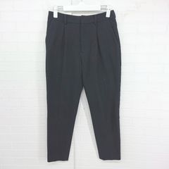 ◇ FRAMeWORK フレームワーク 厚手 タック テーパード パンツ サイズ34 ネイビー系 レディース E  【1306020009351】