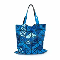 バオバオ イッセイミヤケ BAO BAO ISSEY MIYAKE PLATINUM DEW DROP 水滴プリント6×6ルーセントトートバッグ ブルー