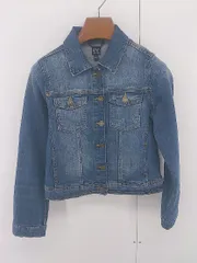 ◇ GAP DENIM ギャップ キッズ 子供服 長袖 デニム ジャケット Gジャン サイズ150cm インディゴ レディース E  【1306020010258】