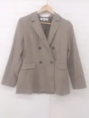 ◇ NATURAL BEAUTY BASIC ダブルボタン 長袖 テーラードジャケット サイズ M ブラウン レディース E  【1306050020289】