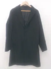 ◇ COMME CA ISM コムサイズム シンプル 軽量 長袖 チェスター コート サイズL ブラック レディース E  【1306050022337】