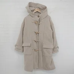 ◇ Ungrid アングリッド ウール混 ロング丈 長袖 ダッフル コート サイズM ライトベージュ系 レディース E  【1306050022320】