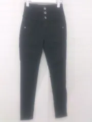 ◇ Heather ヘザー× ISKO コラボ ハイウエスト ストレッチ ジーンズ デニム パンツ サイズXS ブラック系 レディース E  【1306050026441】