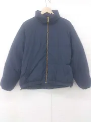 ◇ GU ジーユー 長袖 中綿スタンドカラーブルゾンSC サイズL ネイビー系 レディース E  【1306050026311】