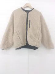 ◇ classicalelf リバーシブル ボア 長袖 ブルゾン ジャケット サイズM ベージュ系 ブラック レディース E  【1306050027042】